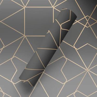 Imagem de Papel De Parede Adesivo Efeito Riscos Tema Geométrico Sala E Quarto - 