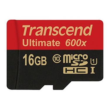 Imagem de Transcend Cartão de memória MicroSDHC Class 10 UHS-I de 16 GB com adaptador de 90 Mb/s (TS16GUSDHC10U1)