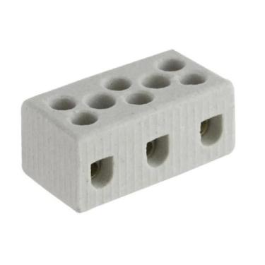 Imagem de Conector Emenda De Porcelana Para Chuveiro Tripolar 10mm Para Fios iso
