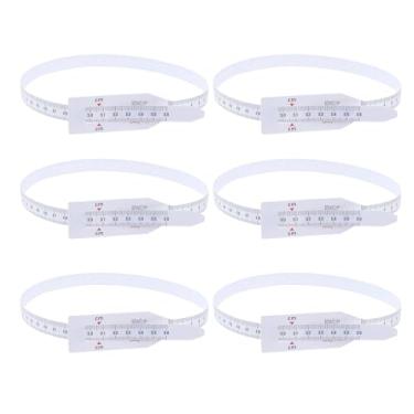 Imagem de Hemobllo Fita de medição de braço e circunferência da cabeça infantil, 6 peças, régua de plástico de 56 cm para medidas corporais de bebês e crianças pequenas - branca