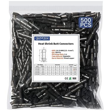 Imagem de Qizpcer conectores de extremidade termorretráteis, conectores de fio de crimpagem isolados de grau marítimo 14-12 awg, conectores elétricos à prova d'água emenda de extremidade para fiação d