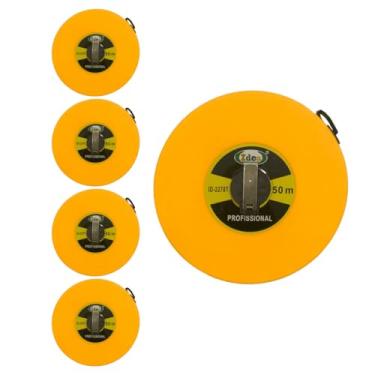 Imagem de Kit 5 Trena Fita Métrica 50 Metros Fibra de Vidro Profissional