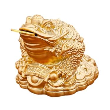 Imagem de Generic Estátua de sapo de dinheiro de feng shui, escultura de prosperidade, artesanato de arte, ornamento de mesa de resina, estatueta de sapo dourado para, Style C