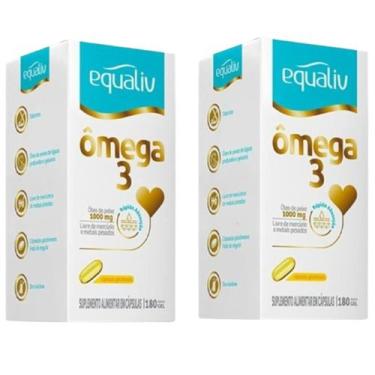 Imagem de Kit 2 Ômega 3 Óleo De Peixe 1000mg 180 Cápsulas S/sabor  Equaliv - Alt