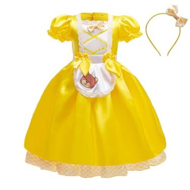 Imagem de Dressy Daisy Cabelo loiro meninas e três ursos amarelo fantasia fantasia festa fantasia fantasia roupa com faixa de cabeça tamanho 4T - 5T