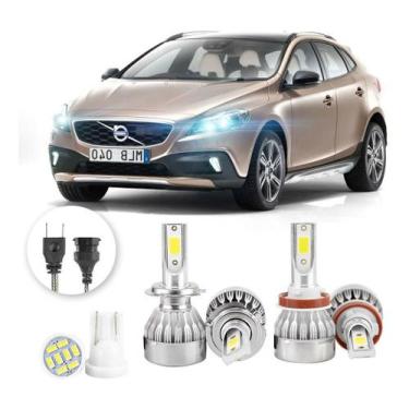 Imagem de Kit Lampadas Led Volvo V40 Todos H7 H9 20000lm - V10, Branco