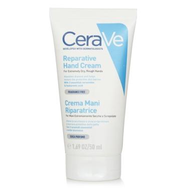 Imagem de Creme de mãos CeraVe, hidratante reparador para feno seco e rachado
