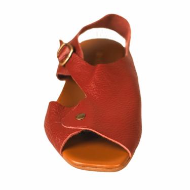 Imagem de Sandália de Couro Legítimo Confortável Tulip Andória Marsala Tamanho:39;Nome do Desenho:Liso;Cor:Marsala