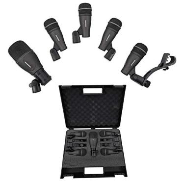 Imagem de Kit De Microfones Para Bateria com 5 peças, 1xQ71, 4xQ72, com adaptadores giratórios e clamps, bolsa de transporte rígida DK705 Samson