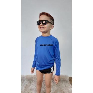 Imagem de Camiseta Segunda Pele Infantil Unissex - lala modas, Azul, M