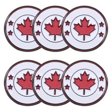 Imagem de BESTYASH Broche de folha de bordo, broche de bandeira do Canadá, broches de bandeira nacional para festas, 3.00X3.00X1.00CM, Zinco, liga de zinco. Sem Pedra Preciosa