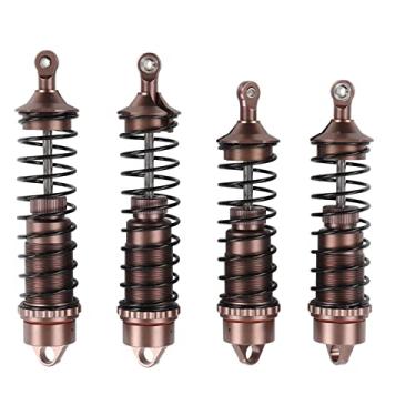 Imagem de Drfeify Alto de Elasticidade de Alumínio de Alumínio Amortecedor para Arrma 1/8 RC CarMer Spring Damper para Typhon (Marrom)