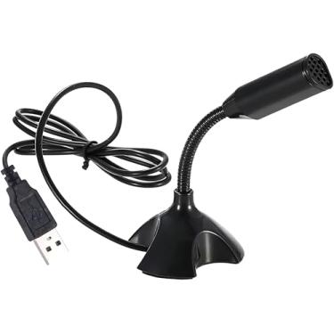 Imagem de BLAPSURO Mini microfone USB para computador desktop e laptop, microfone condensador USB portátil com suporte ajustável, compatível com PC/Mac, Plug & Play, ideal para reuniões, aulas online, jogos