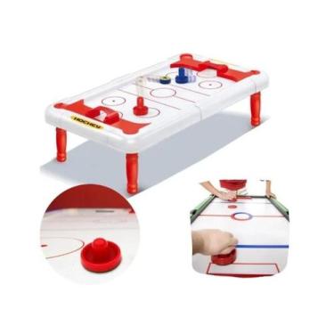 Imagem de Brinquedo Mini Hockey Mesa Jogo Completo Portátil Pezinho - Wellkids