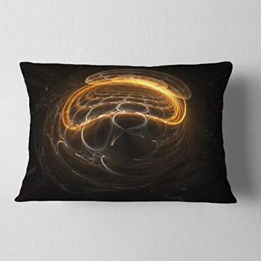 Imagem de Designart Linda estampa de esfera fractal para sala de estar, sofá, almofada de alta qualidade + capa de almofada impressa em ambos os lados 30,5 x 50,8 cm