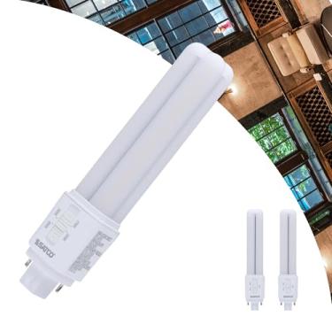 Imagem de Satco Lâmpada LED PL 9W 18W/26W/32W Equivalente 2700K/3000K/3500K/4000K CCT Selecionável G24d 2-Pin Base Lastro Bypass Tipo B 120-277V – Peça S29855 (pacote com 2)