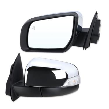 Imagem de Lqito Espelho lateral esquerdo do motorista serve para Ford Ranger 2019 2020 2021 2022 2023 2024 2025 com vidro elétrico dobrável elétrico ponto cego luz de seta aquecida substituição cromada