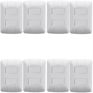 Imagem de Kit 8 Conjunto Interruptor Simples + Paralelo 6a Tramontina