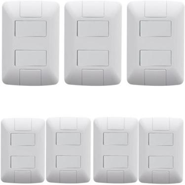 Imagem de Kit 7 Conjunto Interruptor Simples + Paralelo 6a Tramontina