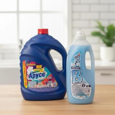 Imagem de Kit Lava Roupa Apyce 5l , Amaciante 2l Barbarex Brinde - APYCE E BARBA