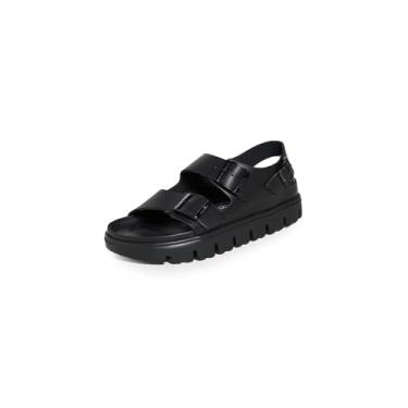 Imagem de Birkenstock Sandália feminina Milano grossa, preta, 39 M EUA