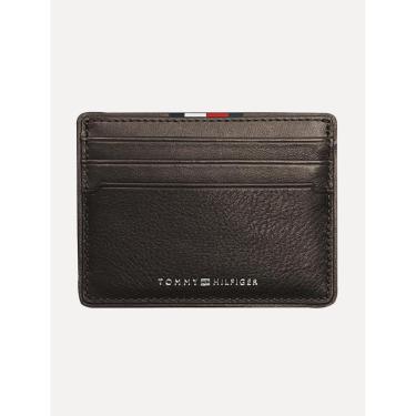 Imagem de Carteira Tommy Hilfiger Porta Cartão Couro CC Holder Marrom-Masculino