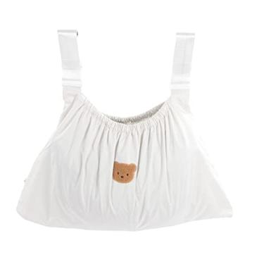 Imagem de Aqur2020 Organizador do Saco do Carrinho de Criança, Saco de Armazenamento Reusável da Grande Capacidade Dos Organizadores do Carrinho de Criança de Náilon da Prova de água para (Bege)