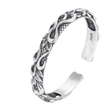 Imagem de Pulseira de punho em prata esterlina 925 Ocean God para homens - yiwei