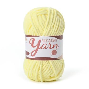 Imagem de Fio de veludo Luffy para crochê, cobertor de bebê para crochê macio, 50 g (65,6 jardas) fios amigurumi, fios de crochê de chenille de pelúcia, fio de quebra-cabeça para artesanato de tecelagem de