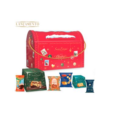 Imagem de Cesta de Natal Sortido Panettone Chocolate e Frutas Santa Edwiges Caixa 820g Presente de Natal