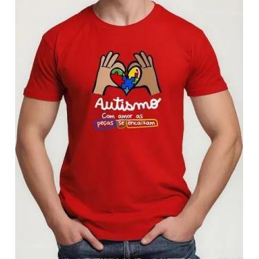 Imagem de Camiseta Camisa Adulto Feminina Masculina Algodão Campanha Abril Azul 