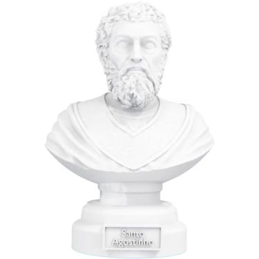 Imagem de Estátua Busto Santo Agostinho de Hipona (Cor Mármore)