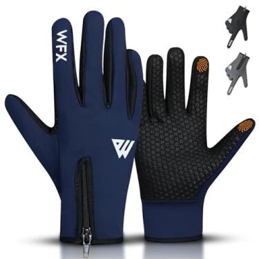 Imagem de Luvas de ciclismo para crianças, luvas térmicas de inverno para crianças, resistentes ao vento, antiderrapantes, ecrã tátil, aderência na palma, luvas com dedos completos para ciclismo,