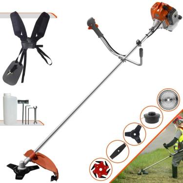 Imagem de Roçadeira Tekna RL430ACNTK À Gasolina 2T 1,7HP 43cc Com Lâmina Facão + Lâmina 3 Pontas + Lâmina 6 Pontas + Lâmina 40 Dentes de Vídea + Carretel Nylon