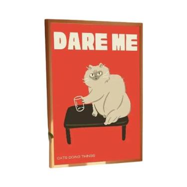 Imagem de Arte De Parede Gato Preto: Pôster Moderno Pop Divertido De Animal, Ilu