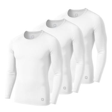 Imagem de Kit 3 Camisetas Térmicas Masculina Segunda Pele Camisa Uv50+ - Volk, B