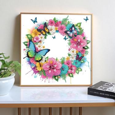 Imagem de Kits de pintura de diamante para adultos, kits de arte de diamante de formato especial 5D para iniciantes, pintura de strass de cristal para decoração de parede de casa, 30 x 30 cm