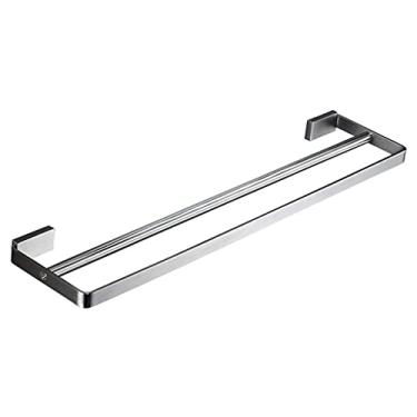 Imagem de Toalheiro de banheiro toalheiro de banheiro varão duplo de aço inoxidável pendurado para torre de lavatório de banheiro toalheiro de varanda suporte de toalha de torre