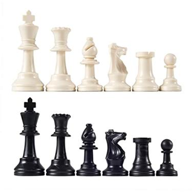 Imagem de Wholesale Chess Heavy Tournament Triple Weighted Chess Pieces with 3 3/4 King