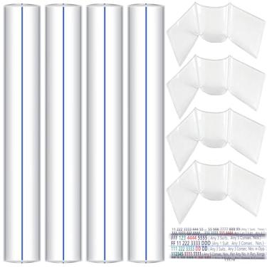 Imagem de gisgfim 4 Sets Mahjong Line Readers and Card Holders Magnified Finder with Guiding Lines Mahjong Card Sleeves Mahjongg Gifts Accessories for Players Beginners Experienced Users Rules Reader Supplies