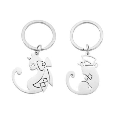 Imagem de Chaveiro De Gato Mágico Em Aço Titânio Lynette Lyney, Pingente De Cosp