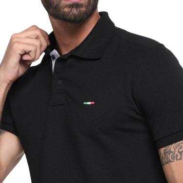 Imagem de Camisa Polo Masculina Básica Industrie Piquet no Estilo Tommy Bordado Itália-Masculino