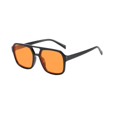 Imagem de Óculos De Sol Vintage Unissex Com Armação Redonda Quadrada Anti-reflex