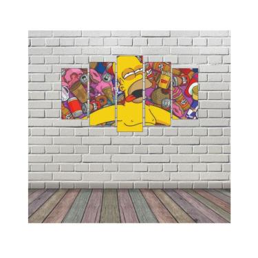 Imagem de Placa Decorativa Mosaico MDF Os Simpsons Quadro 150x68