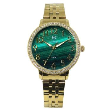 Imagem de Relógio Feminino Tuguir Analógico TG178-1C Dourado e Verde-Feminino