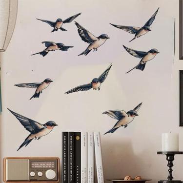 Imagem de Adesivos de parede Swallow Elegant Flying Bird PVC 59x30cm - yiweisai