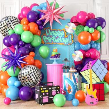 Imagem de Kit Balloon Garland Disco 80s 90s Theme 104 unidades - yiweisai