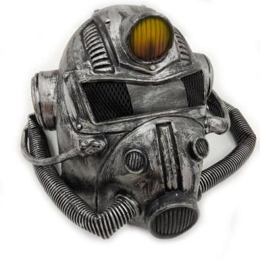 Imagem de Máscara facial completa de látex Costume Play Gas Helmet para Hallowee