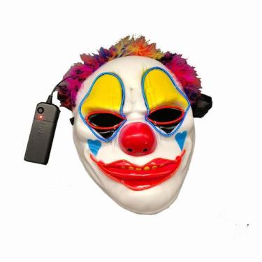 Imagem de Máscara de festa Clown Luminous Cosplay, adereços de fantasia para Hal