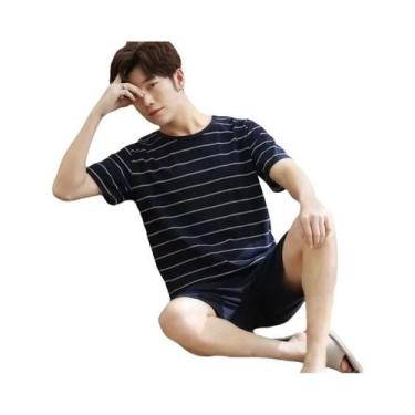 Imagem de Conjunto De Pijamas De Verão Para Meninos Adolescentes Com Camiseta De